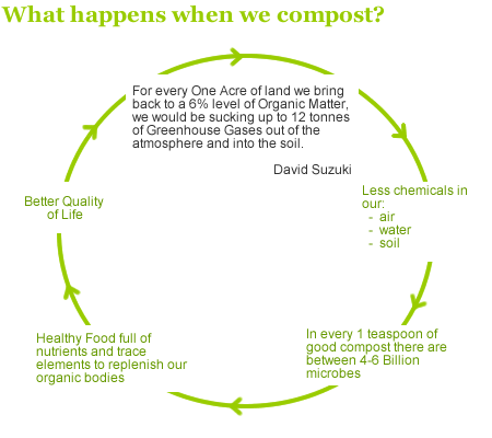 The cycle of compost